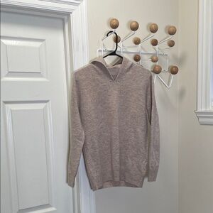 Unlabeled - Old Money Quiet Luxury 100% Wool Hoodie - Cream / Tan - Small